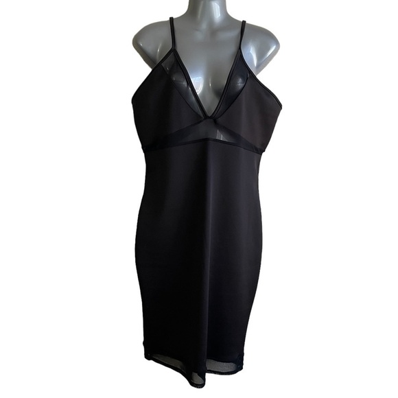 Punc Strappy Evening Womens Dress with Mesh Panels • Size: XL - Picture 2 of 8